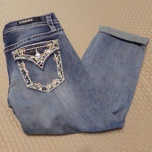 NEW! VIGOSS Size 4 L21 ~ Capri ~ Flap Pocket Bling